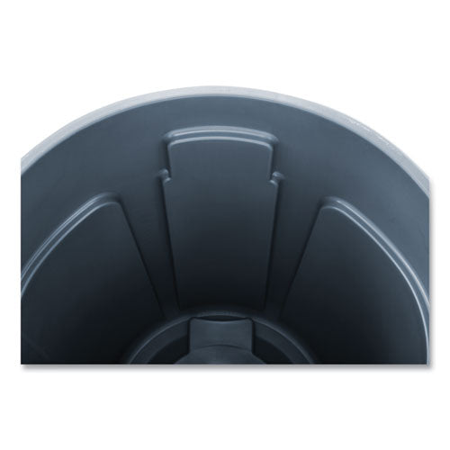 Image of Rubbermaid® Commercial Vented Round Brute Container, 32 gal, Plastic, Gray