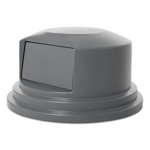 Image of Rubbermaid® Commercial Round Brute Dome Top Lid For 55 Gal Waste Containers, 27.25" Diameter, Gray