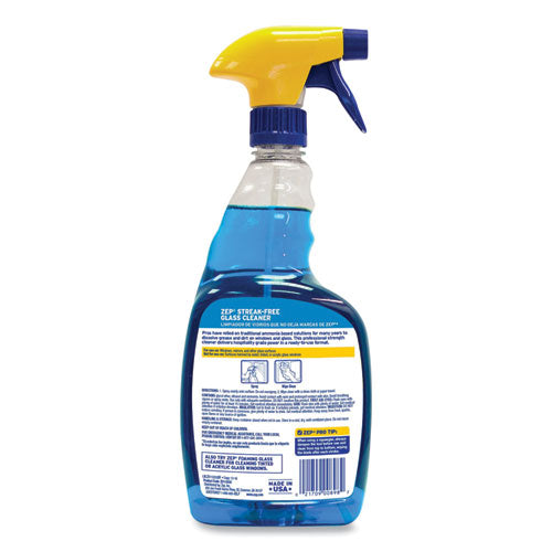 Image of Zep Commercial® Streak-Free Glass Cleaner, Pleasant Scent, 32 Oz Spray Bottle, 12/carton