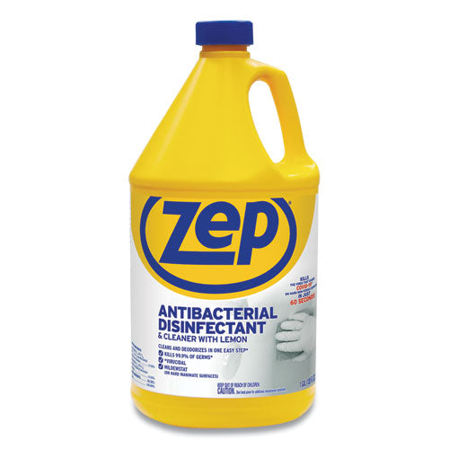 Image of Zep Commercial® Antibacterial Disinfectant, Lemon Scent, 1 Gal, 4/carton
