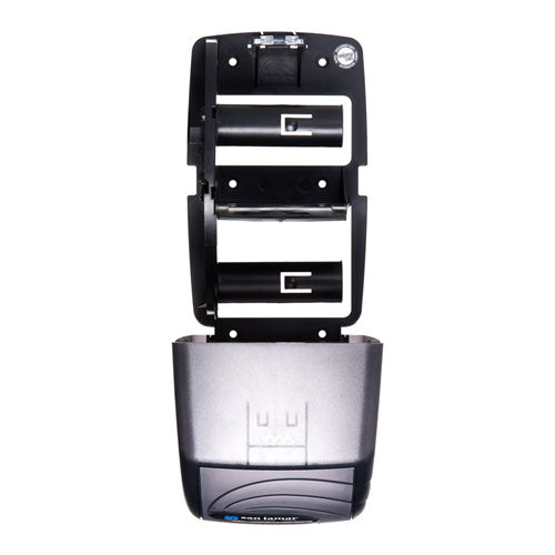 Image of San Jamar® Duett Standard Bath Tissue Dispenser, Oceans, 7.5 x 7 x 12.75, Transparent Black Pearl