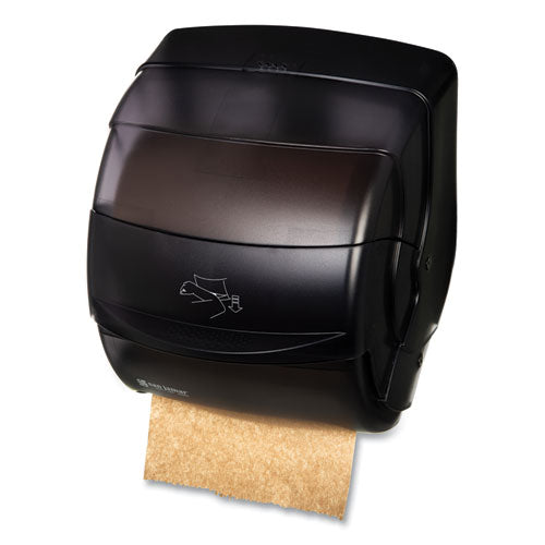 Image of San Jamar® Integra Lever Roll Towel Dispenser, 11.5 X 11.25 X 13.5, Black Pearl