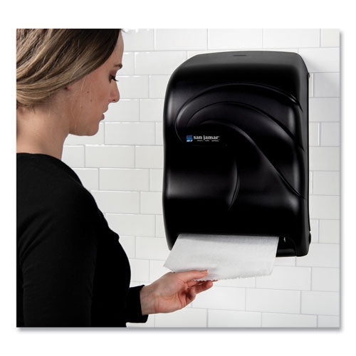 Image of San Jamar® Electronic Touchless Roll Towel Dispenser, 11.75 X 9 X 15.5, Black Pearl