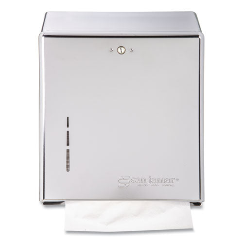Image of San Jamar® C-Fold/multifold Towel Dispenser, 11.38 X 4 X 14.75, Chrome