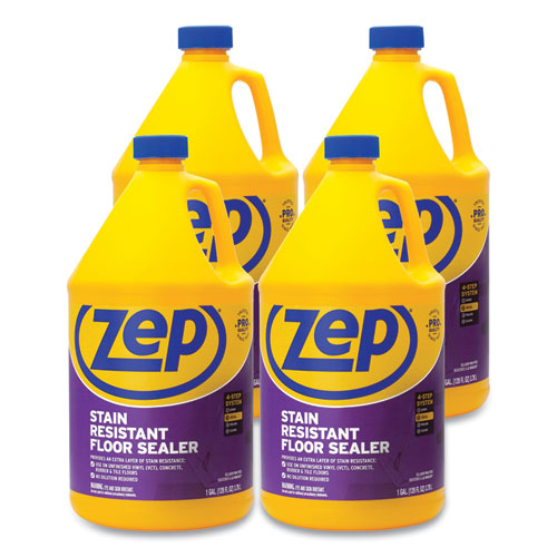 Image of Zep Commercial® Stain Resistant Floor Sealer, Unscented, 1 Gal, 4/carton