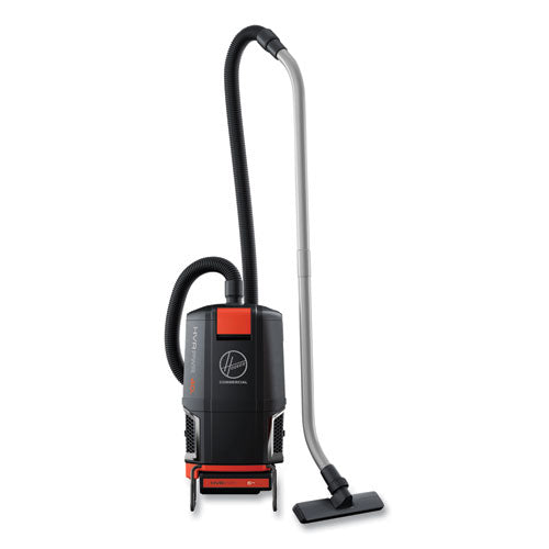 Image of Hoover® Commercial HVRPWR 40v Cordless Backpack Vacuum, Battery Sold Separately, 6 qt Tank Capacity, Black/red