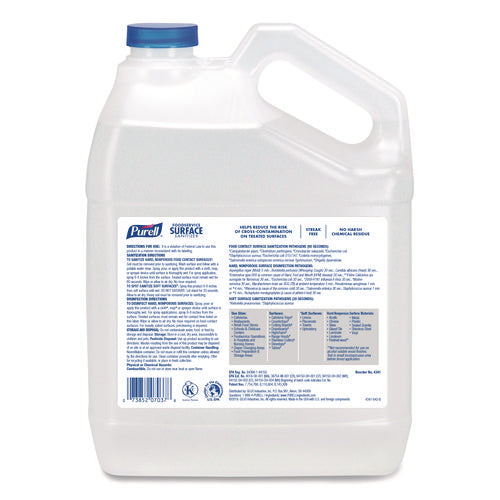 Image of PURELL® Foodservice Surface Sanitizer, Fragrance Free, 1 Gal Bottle, 4/carton