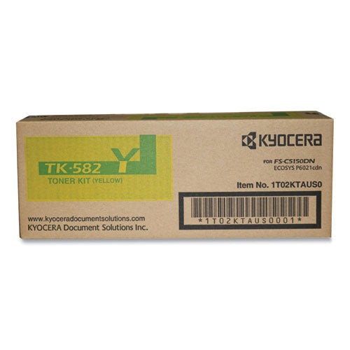 Image of Kyocera Tk582y High-Yield Toner, 2,800 Page-Yield, Yellow