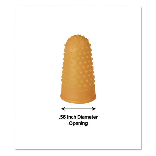 Image of COSCO Fingertip Pads, Size 11, Small, Amber, 12/pack