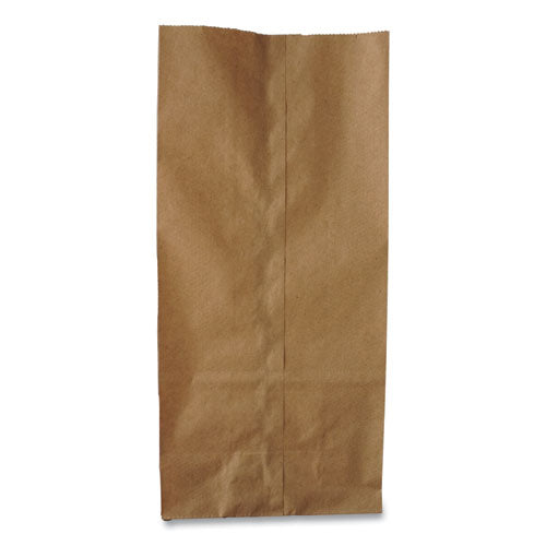 Image of Ross & Wallace Paper Products Grocery Paper Bags, #6 Size, 5.88" x 3.63" x 11", Natural, 500/Bundle