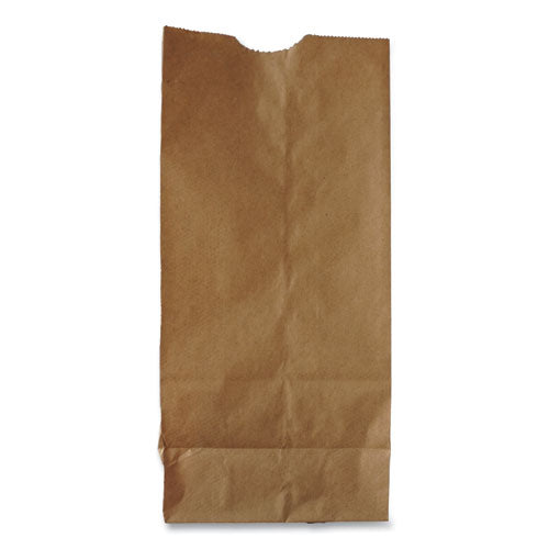 Image of Ross & Wallace Paper Products Grocery Paper Bags, #6 Size, 5.88" x 3.63" x 11", Natural, 500/Bundle