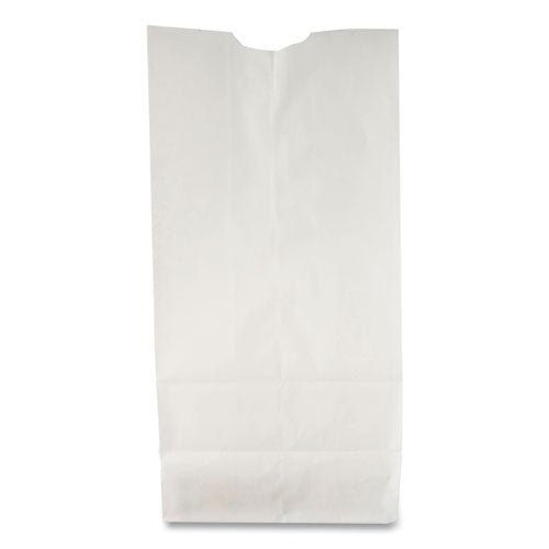 Image of Ross & Wallace Paper Products Grocery Paper Bags, #2 Size, 4.13" x 2.63" x 7.88", White, 500/Bundle