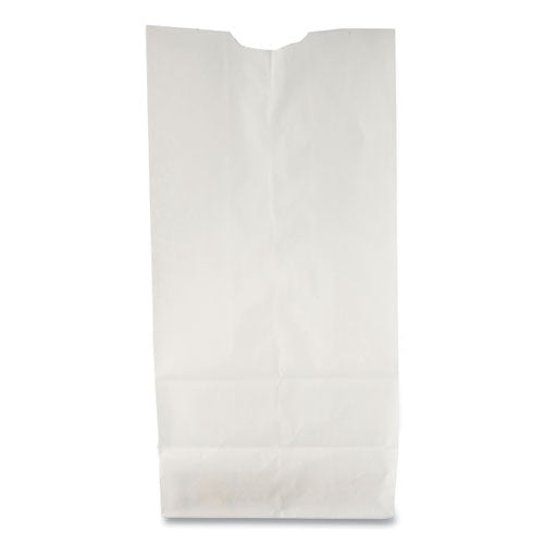 Image of Ross & Wallace Paper Products Grocery Paper Bags, #6 Size, 5.88" x 3.63" x 11", White, 500/Bundle