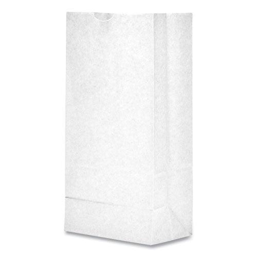 Image of Ross & Wallace Paper Products Grocery Paper Bags, #8 Size, 6" x 3.88" x 12.5", White, 500/Bundle