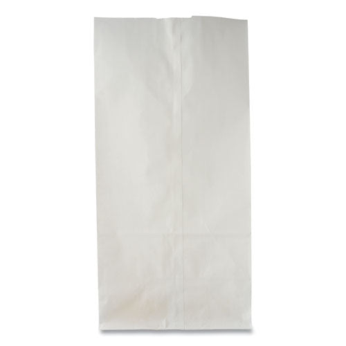 Image of Ross & Wallace Paper Products Grocery Paper Bags, #10 Size, 7" x 4.38" x 13.75", White, 500/Bundle