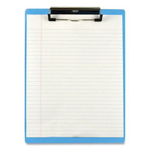 Image of Saunders Acrylic Clipboard, 0.5" Clip Capacity, Holds 8.5 x 11 Sheets, Transparent Blue