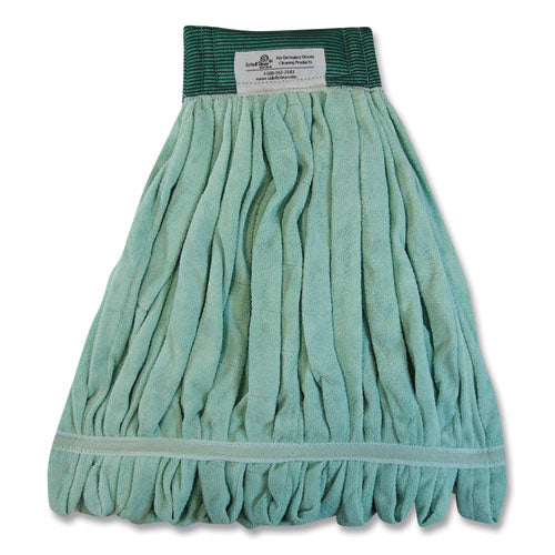 Image of O'Dell® Echofiber Microfiber Loop Mop, Medium, Split Microfiber, Green, 5" Green Headband