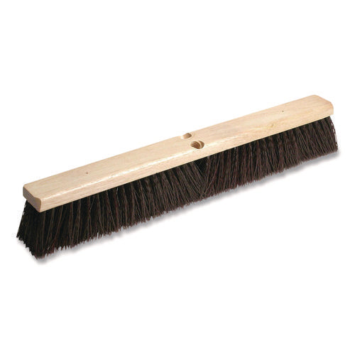 Image of O'Dell® Polypropylene Push Broom Head, 3" Maroon Bristles, 24" Brush