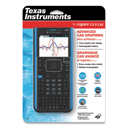 Image of Texas Instruments TI-Nspire CX II CAS Graphing Calculator, 10-Digit LCD