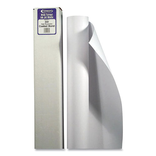 Image of Alliance Wide Format Professional Coated Bond, 2" Core, 24 lb Bond Weight, 24" x 150 ft, Matte White