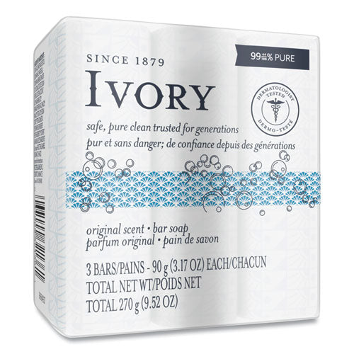 Image of Ivory® Individually Wrapped Bath Soap, Original Scent, 3.1 oz, 72/Carton
