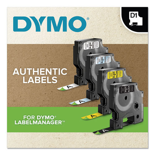 Image of DYMO® D1 Standard Labels, 0.5" x 23 ft, Black Print on White Tape, 6/Pack