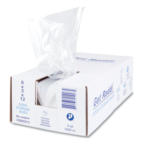 Image of Inteplast Group Food Bags, 64 oz, 6" x 3" x 12", Clear, 1,000/Carton