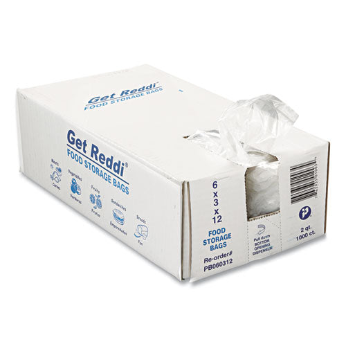 Image of Inteplast Group Food Bags, 64 oz, 6" x 3" x 12", Clear, 1,000/Carton