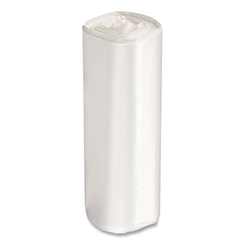 Image of Inteplast Group High-Density Commercial Can Liner Value Pack, 60 gal, 19 mic, 38" x 58", Clear, Interleaved Roll, 25 Bags/Roll, 6 Rolls/CT