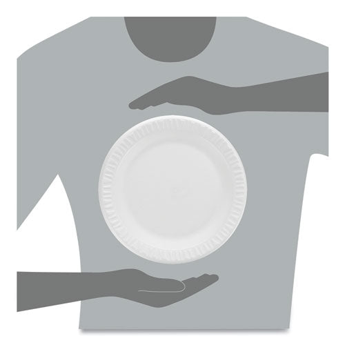 Image of Dart® Concorde Foam Plate, 9" Dia, White, 125/pack, 4 Packs/carton