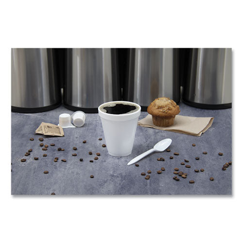 Image of Dart® Foam Drink Cups, 12 oz, Squat, White, 1,000/Carton