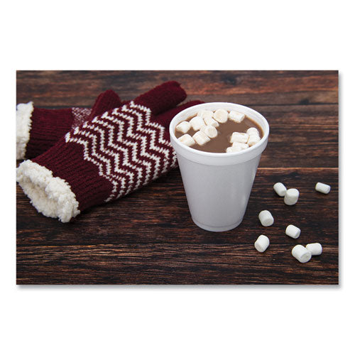 Image of Dart® Foam Drink Cups, 12 oz, Squat, White, 1,000/Carton