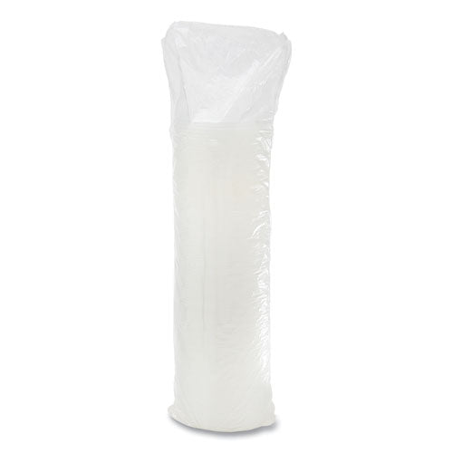Image of Dart® Plastic Lids, Straw-Slot Lid, Fits 12 oz to 24 oz Hot/Cold Foam Cups, Translucent, 100/Pack, 10 Packs/Carton