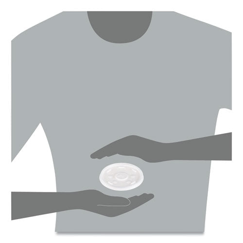 Image of Dart® Plastic Lids, Straw-Slot Lid, Fits 12 oz to 24 oz Hot/Cold Foam Cups, Translucent, 100/Pack, 10 Packs/Carton