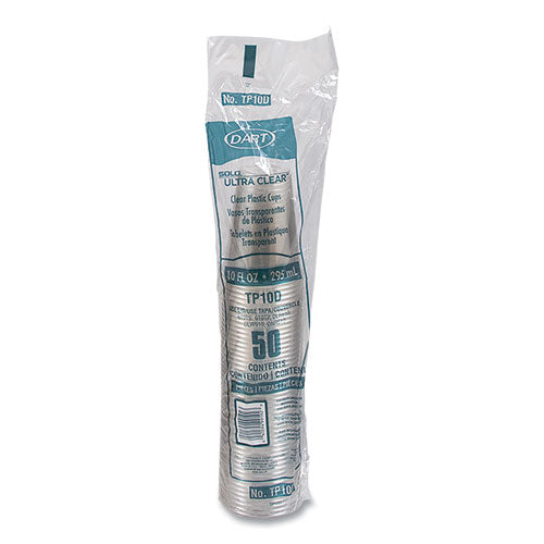 Image of SOLO® Ultra Clear PET Cups, Tall, 10 oz, Plastic, 50/Bag, 20 Bags/Carton
