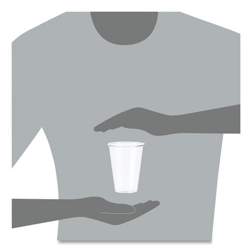 Image of SOLO® Ultra Clear PET Cups, Tall, 10 oz, Plastic, 50/Bag, 20 Bags/Carton