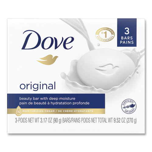 Image of Dove® White Beauty Bar, Light Scent, 3.17 Oz, 3/pack
