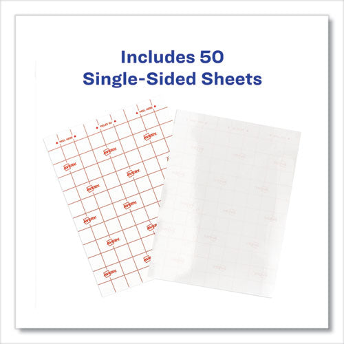 Image of Avery® Clear Self-Adhesive Laminating Sheets, 3 Mil, 9" X 12", Matte Clear, 50/box