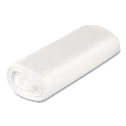 Image of Inteplast Group High-Density Commercial Can Liner Value Pack, 33 gal, 14 mic, 33" x 39", Clear, Interleaved Roll, 25 Bags/Roll, 10 Rolls/CT