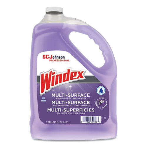 Image of Windex® Non-Ammoniated Glass/multi Surface Cleaner, Pleasant Scent, 128 Oz Bottle