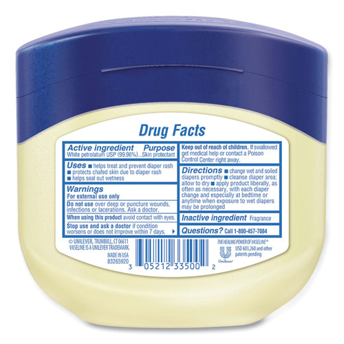 Image of Vaseline® Jelly Original, 13 Oz Jar, 24/carton
