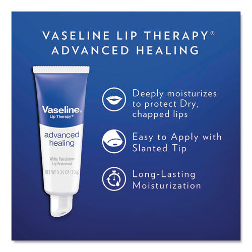 Image of Vaseline® Lip Therapy Advanced Lip Balm, Original, 0.35 oz Tube, 72/Carton