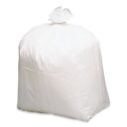 Image of Earthsense® Commercial Linear-Low-Density Recycled Tall Kitchen Bags, Open-Face, 13 gal, 24" x 33", White, 15 Bags/Roll, 10 Rolls/Box