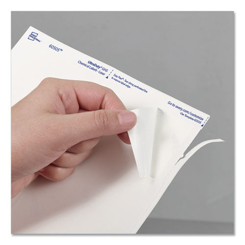 Image of Avery® Ultraduty Ghs Chemical Waterproof And Uv Resistant Labels, 2 X 4, White, 10/sheet, 50 Sheets/box