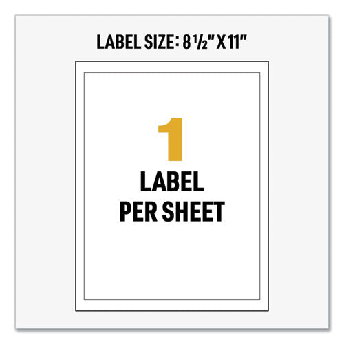 Image of Avery® UltraDuty GHS Chemical Waterproof and UV Resistant Labels, 8.5 x 11, White, 500/Pack