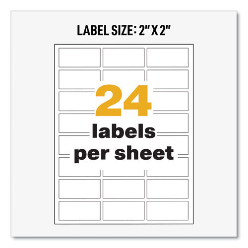 Image of Avery® Ultraduty Ghs Chemical Waterproof And Uv Resistant Labels, 1 X 2.5, White, 24/sheet, 25 Sheets/pack
