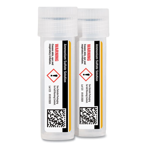 Image of Avery® Ultraduty Ghs Chemical Waterproof And Uv Resistant Labels, 0.5 X 1.75, White, 60/sheet, 25 Sheets/pack