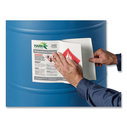Image of Avery® Ultraduty Ghs Chemical Waterproof And Uv Resistant Labels, 8.5 X 11, White, 50/pack