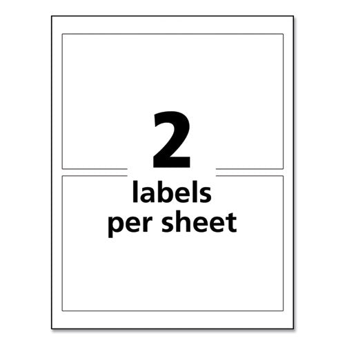 Image of Avery® Ultraduty Ghs Chemical Waterproof And Uv Resistant Labels, 4.75 X 7.75, White, 2/sheet, 50 Sheets/pack