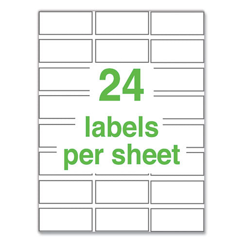Image of Avery® Ultraduty Ghs Chemical Waterproof And Uv Resistant Labels, 1 X 2.5, White, 24/sheet, 25 Sheets/pack